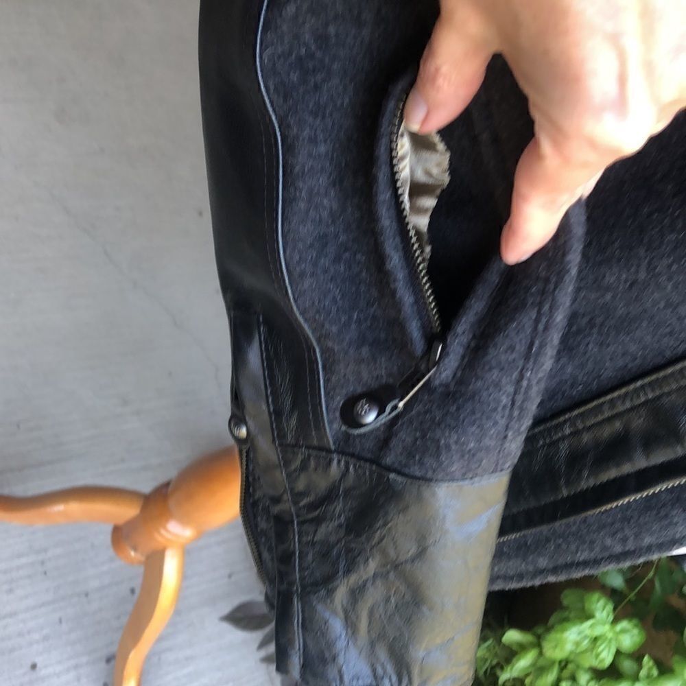 - NWOT Roland Sands Designer Men’s Wool/Leather Biker Jacket - Picture 9 of 16